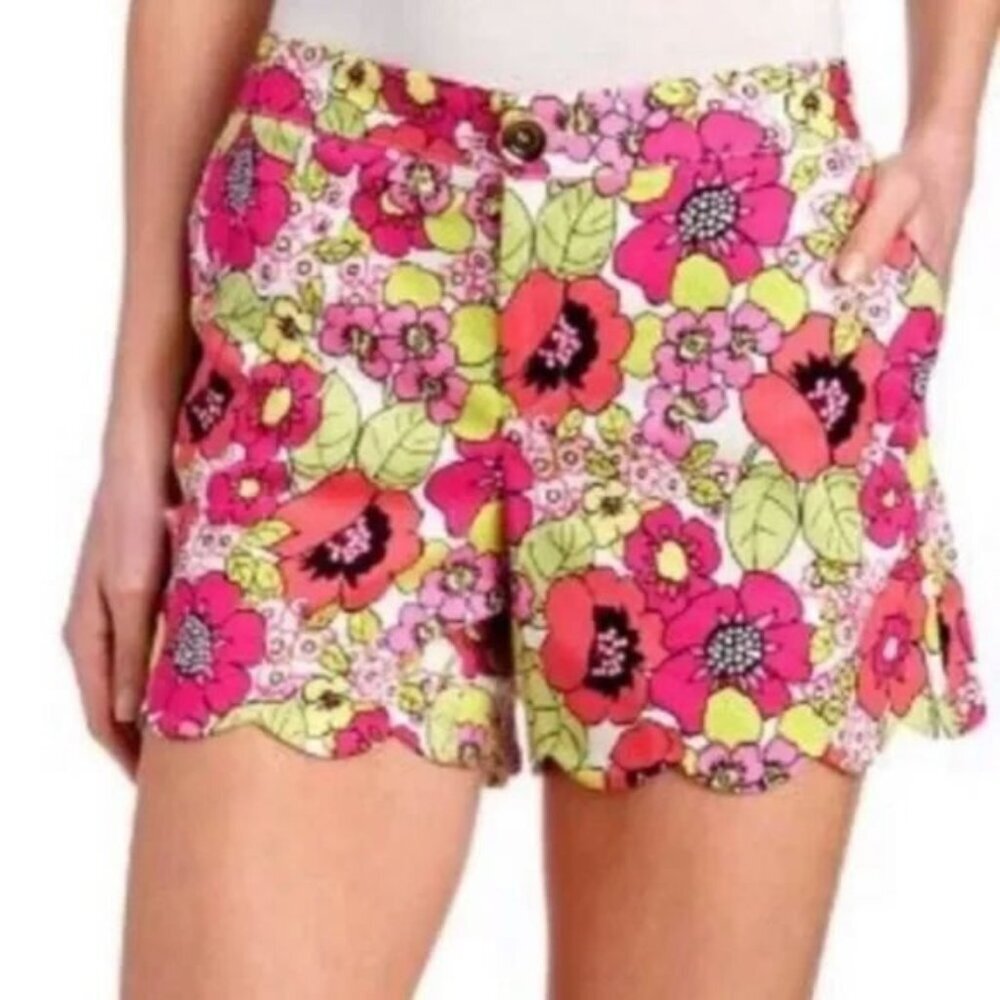 Pappagallo Scalloped Hem Shorts Size 6